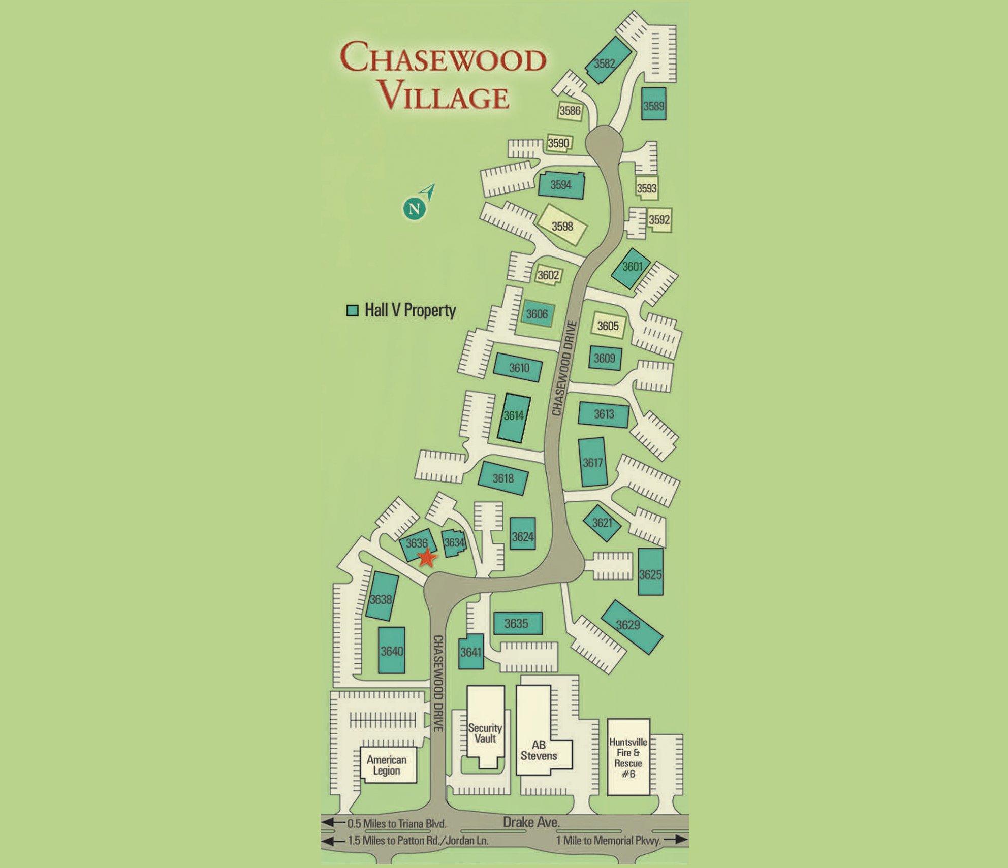 chasewood village map